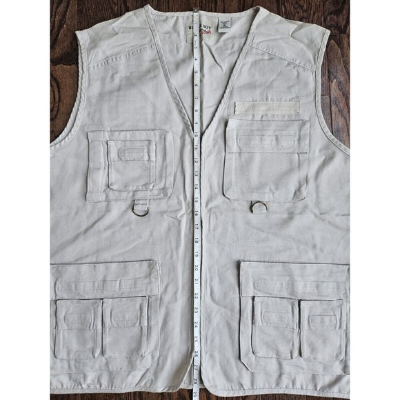 Vintage Bugle Boy Tactical Vest XL Khaki Cargo Photography Art Hunting Tech - Picture 3 of 6